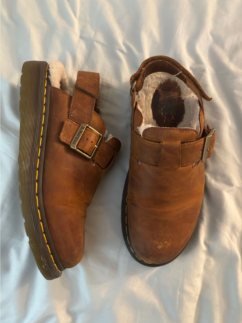 Dr. Martens Jorge II Ambassador Shearling Lined Clogs Mules UK 7 Sz M 8 W 9